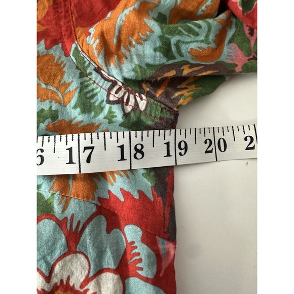 J. McLaughlin Top Shirt Women's Small Button Front Floral‎ Long Sleeve Bohemian - Picture 5 of 8